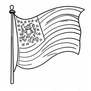 Blank Flag Template Coloring Pages