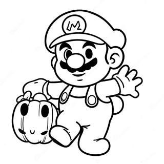 Mario Halloween Pagini De Colorat