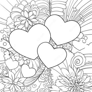 Hearts And Stars Coloring Pages