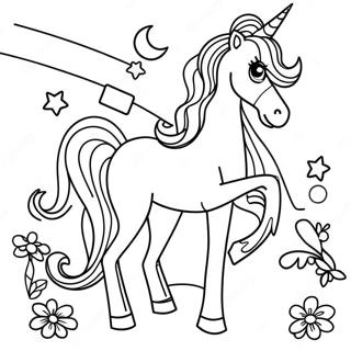 7-Year-Old Girls Magical Unicorn Coloring Page 32244-58791