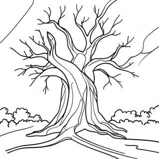 Lightning Striking Tree Coloring Page 32334-25574