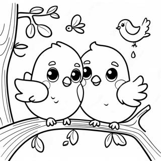 Love Birds Coloring Pages