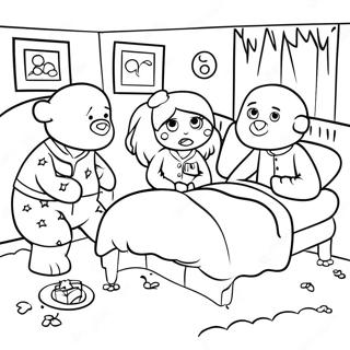 Pajama Party Coloring Pages