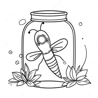 Glowing Firefly In A Jar Coloring Page 32534-25737