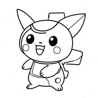 Cute Pikachu In Among Us Spacesuit Coloring Page 32824-25945