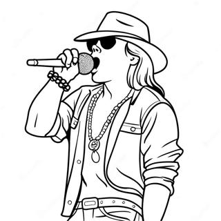 Página Para Colorir Do Axl Rose Cantando No Palco 32944-26043