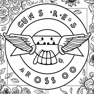 Página Para Colorir Do Logo Guns And Roses 32943-26052