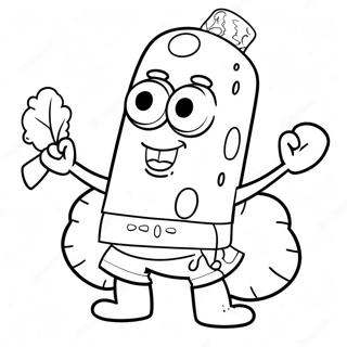 Pagini De Colorat Cu Spongebob Și Curcan 44454-35146