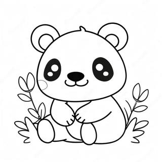 Kawaii Panda Kolorowanki