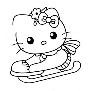 Hello Kitty Schaatsen Kleurplaat 48793-38580