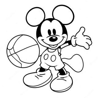 Mickey Mouse Basket Pagine Da Colorare