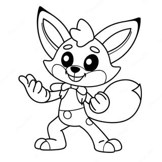 Funtime Foxy In A Playful Pose Coloring Page 49574-39207