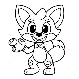 Funtime Foxy In A Playful Pose Coloring Page 49574-39208