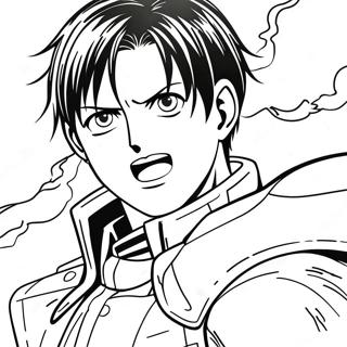 Levi Ackerman Angreb På Titan Maleblad 40693-32167