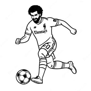 Mo Salah Dribler Bolden Farvelægningsside 40764-58847