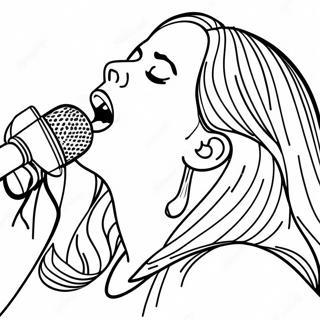 Adele Singing On Stage Coloring Page 40874-32298