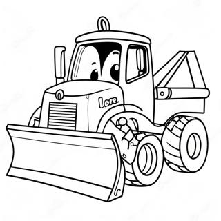 Cute Snow Plow With Smiling Face Coloring Page 40994-32409