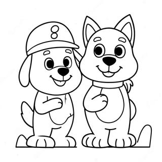 Bluey And Bingo Adventure Coloring Page 41014-32395