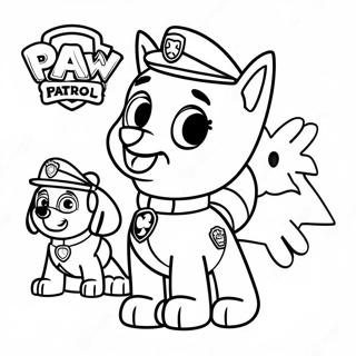 Pagini De Colorat Cu Sărbătoarea Zilei De Naștere Paw Patrol 41173-32530