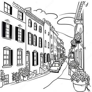 Charming Charleston Scenery Coloring Page 42164-33322