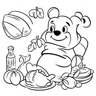 Winnie The Pooh Thanksgiving Coloring Pages