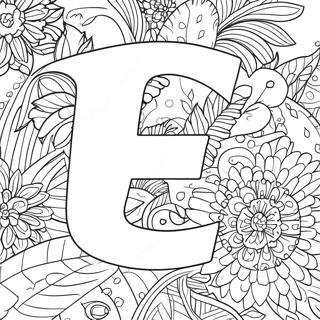 Letter E Coloring Page 4320-3450