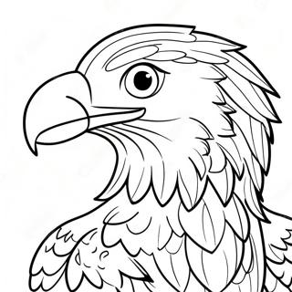 Eagle With Elegant Feathers Coloring Page 4321-3436