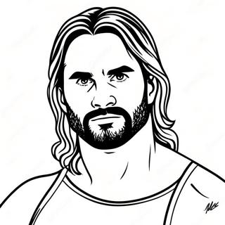 Seth Rollins Wwe Ausmalbilder