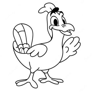 Página Para Colorir Do Foghorn Leghorn Em Uma Pose Engraçada 54774-43334