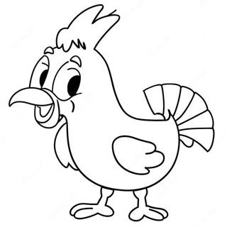 Página Para Colorir Do Foghorn Leghorn Em Uma Pose Engraçada 54774-43335