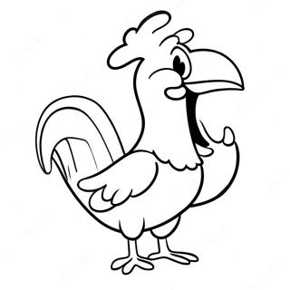 Página Para Colorir Do Foghorn Leghorn Em Uma Pose Engraçada 54774-43336