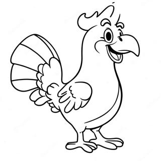 Página Para Colorir Do Foghorn Leghorn Em Uma Pose Engraçada 54774-43333