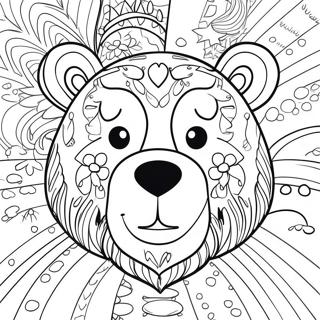 Funny Bear Face Coloring Page 55554-43989