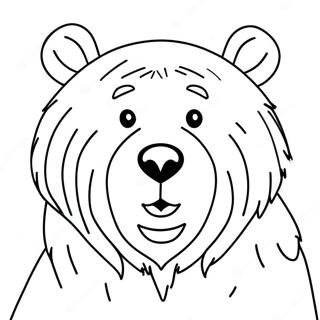 Funny Bear Face Coloring Page 55554-43991