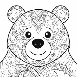 Cute Bear Face Coloring Page 55553-43950