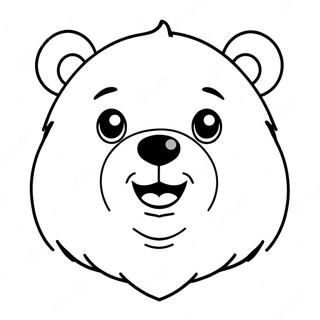 Cute Bear Face Coloring Page 55553-43951