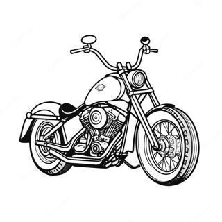 Klassisches Harley Davidson Chopper Ausmalbild 55924-44244