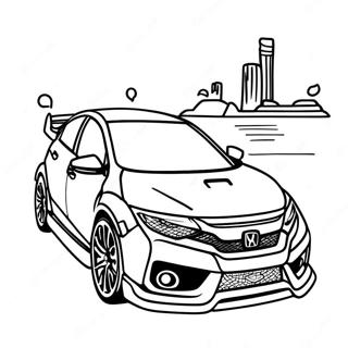 Honda Civic Type R Ausmalbilder