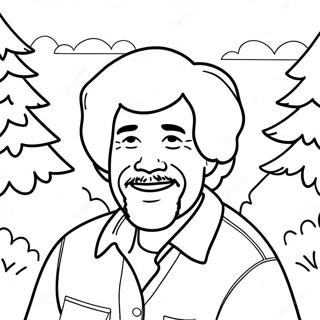 Bob Ross Kleurplaten