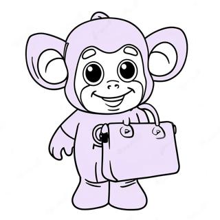 Tinky Winky Con La Sua Borsa Viola - Pagina Da Colorare 5901-4703