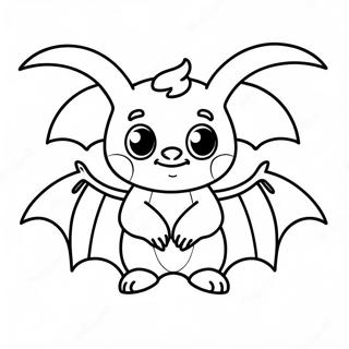 Cute Cartoon Bat Coloring Page 50454-39911