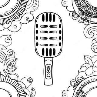 Vintage Microphone Coloring Page 51114-40429