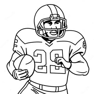 Barry Sanders Running With Football Coloring Page 51794-40984