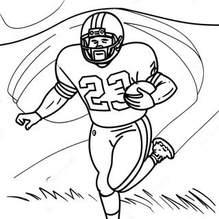 Barry Sanders Running With Football Coloring Page 51794-40982