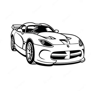 Rød Dodge Viper Farvelægningsside 52024-41159