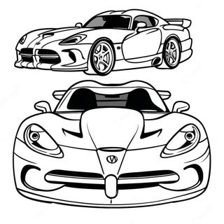 Dodge Viper Sportsvogn Farvelægningsside 52023-41140