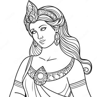 Beautiful Goddess Coloring Pages