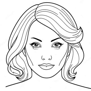 Blank Face Template Coloring Pages