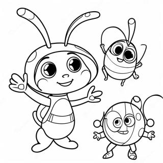 Beat Bugs Personages Kleurplaten