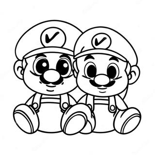 Baby Mario En Luigi Kleurplaten